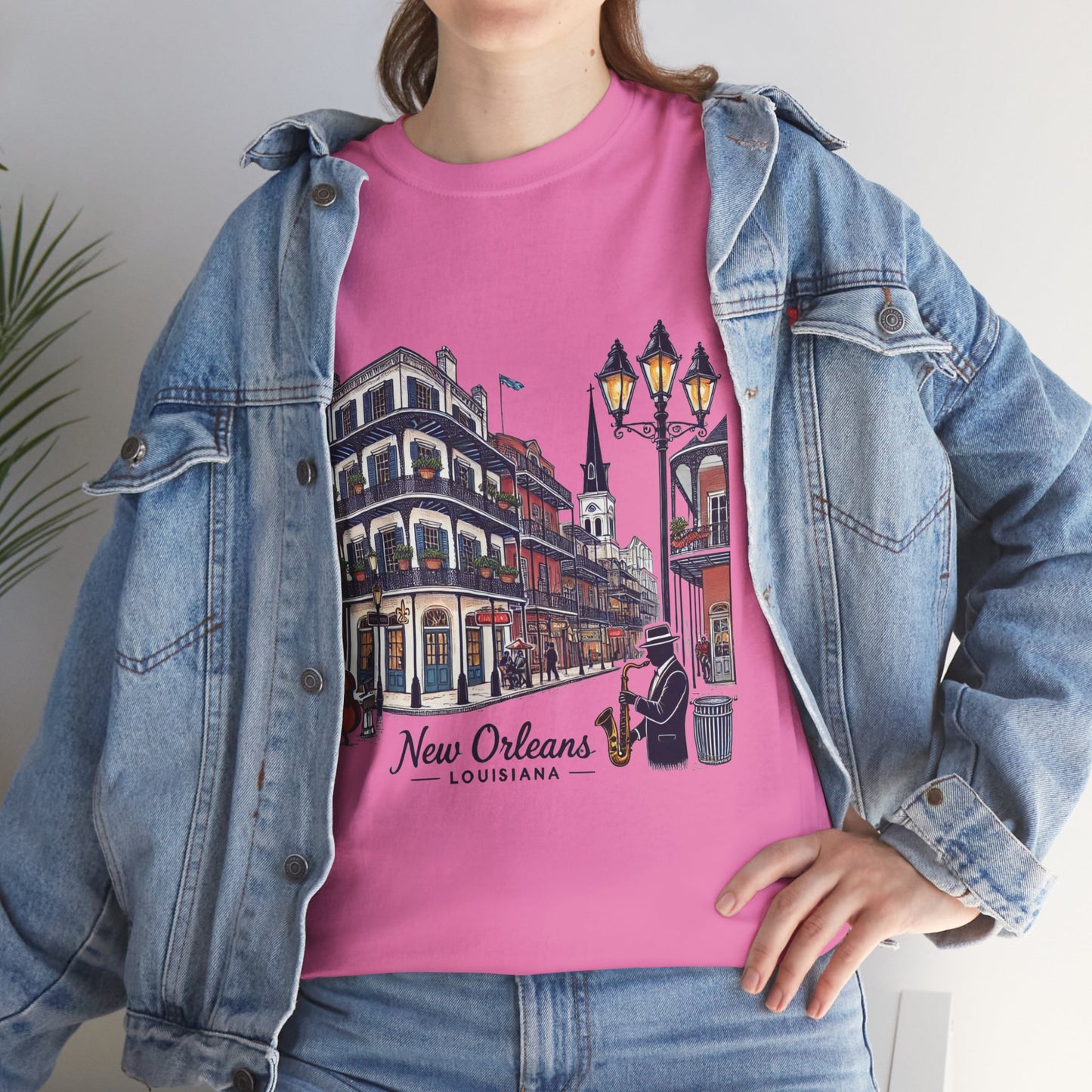 New Orleans Heavy Cotton Tee - Cityscape Design