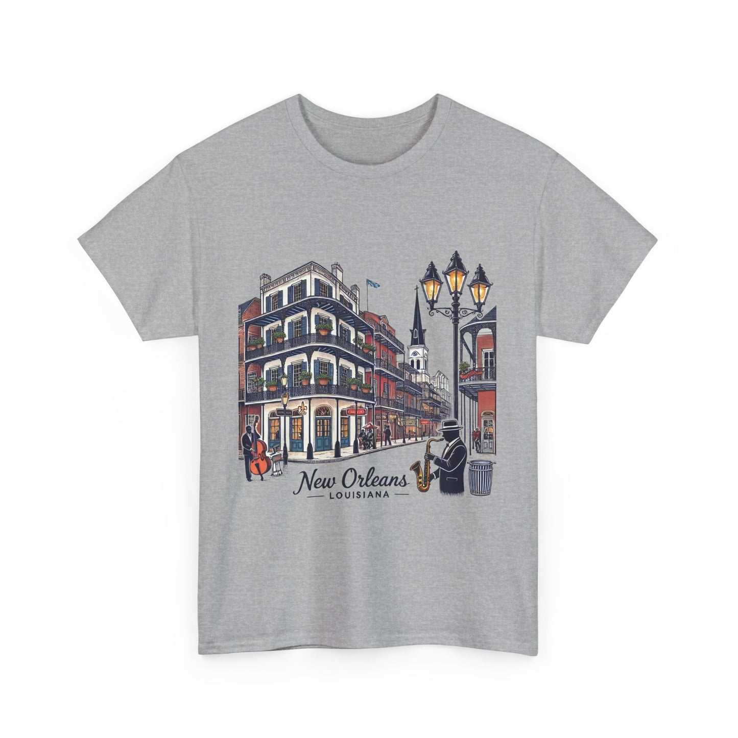 New Orleans Heavy Cotton Tee - Cityscape Design