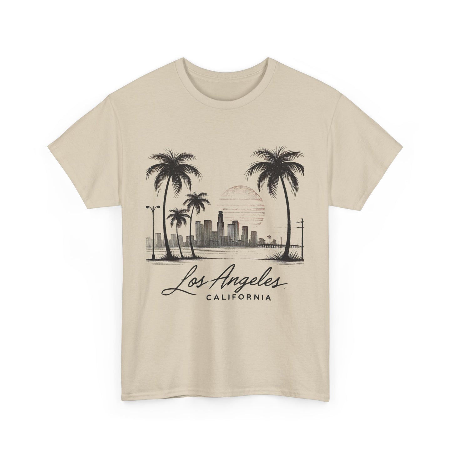 Los Angeles Sunset Unisex Heavy Cotton Tee - Perfect for California Dreamers