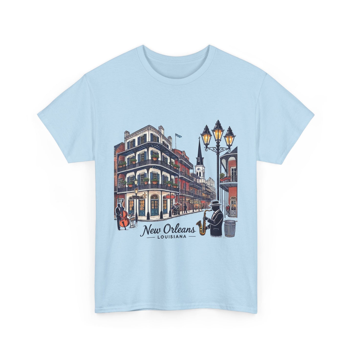 New Orleans Heavy Cotton Tee - Cityscape Design