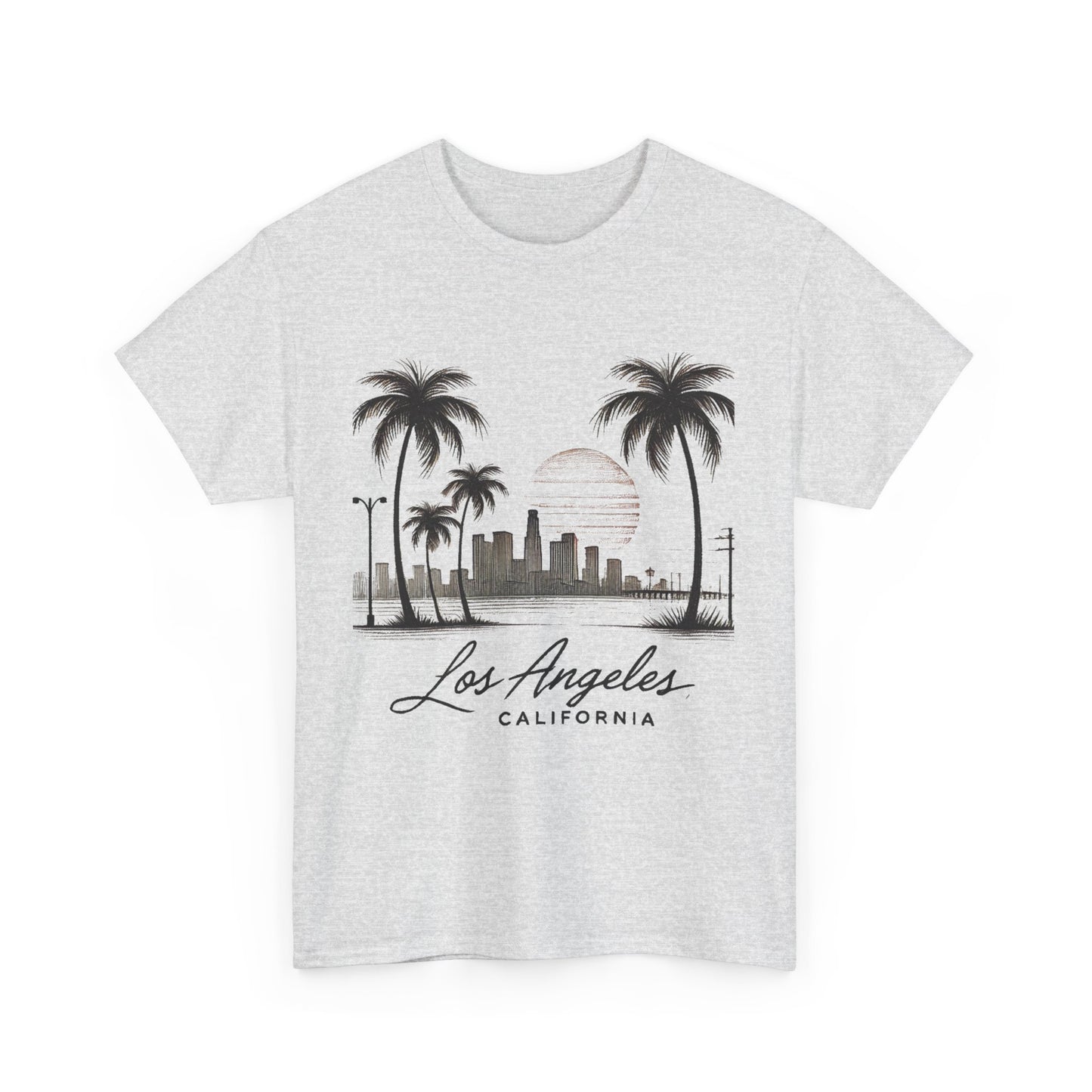 Los Angeles Sunset Unisex Heavy Cotton Tee - Perfect for California Dreamers