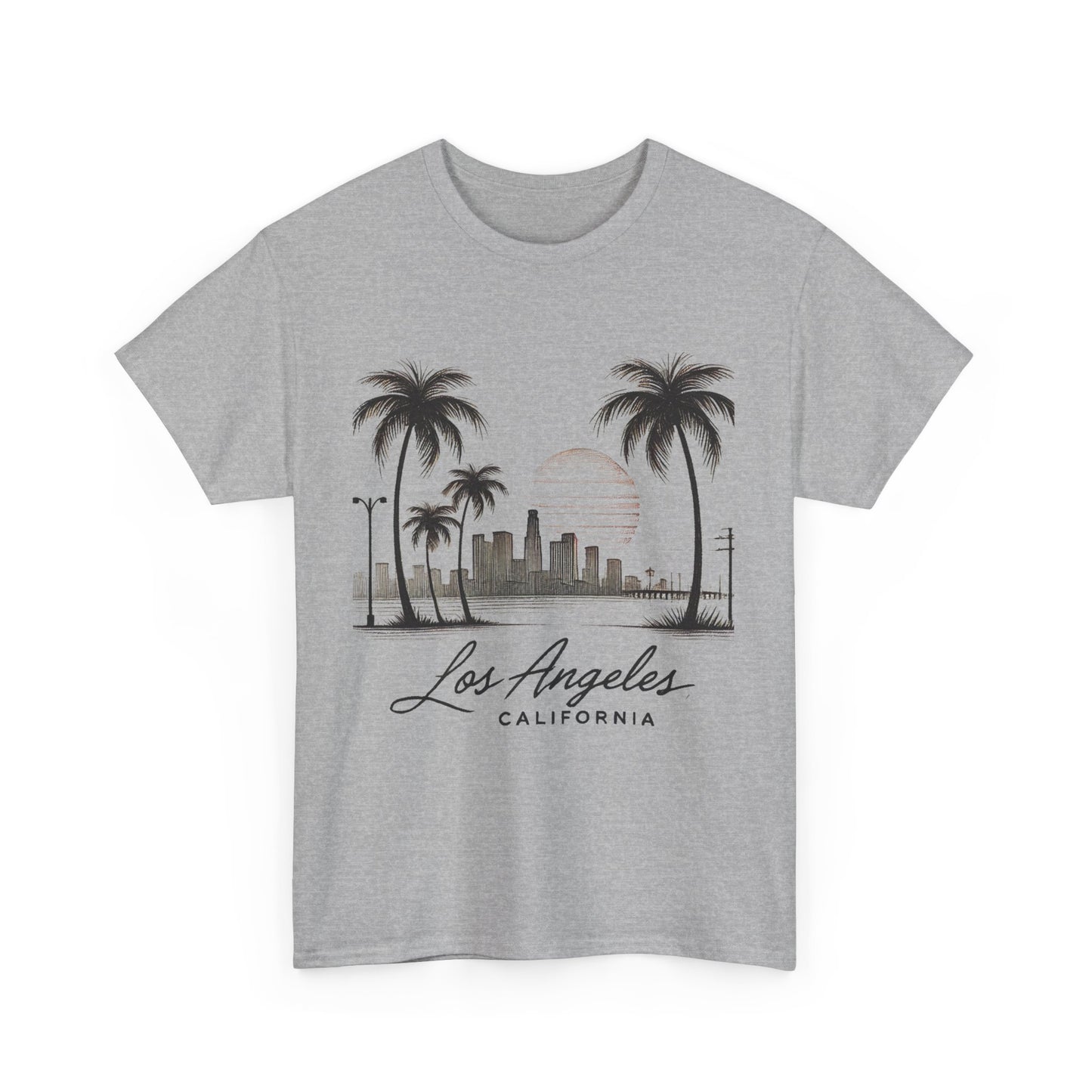 Los Angeles Sunset Unisex Heavy Cotton Tee - Perfect for California Dreamers