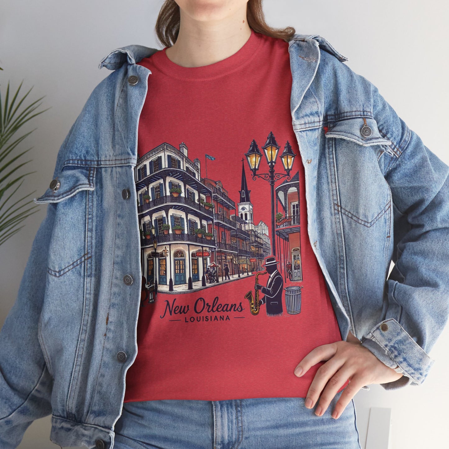 New Orleans Heavy Cotton Tee - Cityscape Design