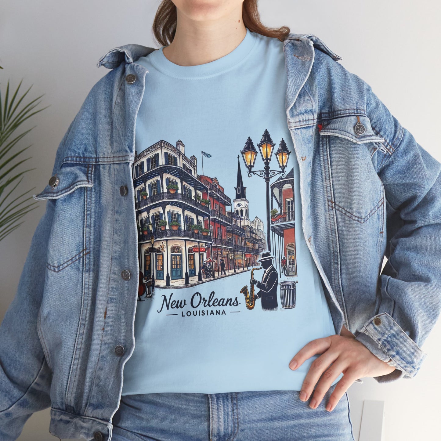 New Orleans Heavy Cotton Tee - Cityscape Design