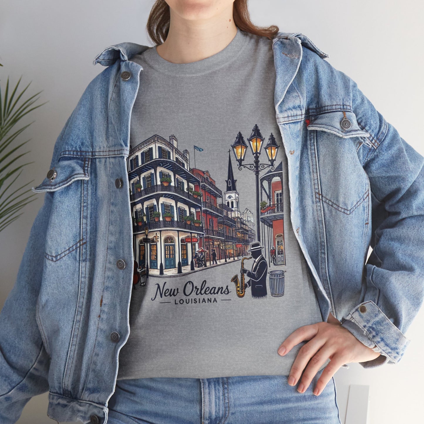 New Orleans Heavy Cotton Tee - Cityscape Design