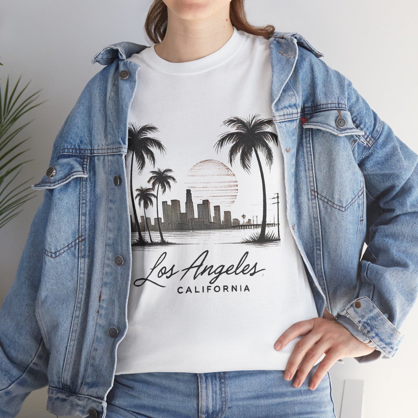 Los Angeles Sunset Unisex Heavy Cotton Tee - Perfect for California Dreamers