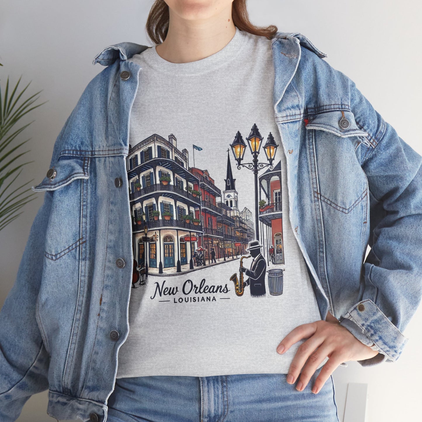 New Orleans Heavy Cotton Tee - Cityscape Design