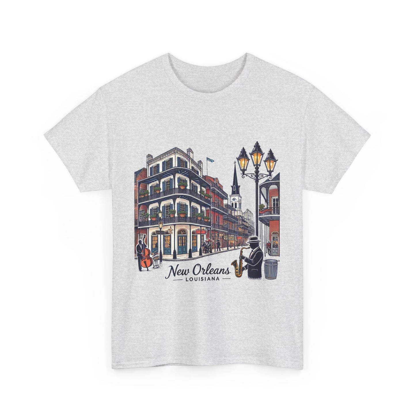 New Orleans Heavy Cotton Tee - Cityscape Design