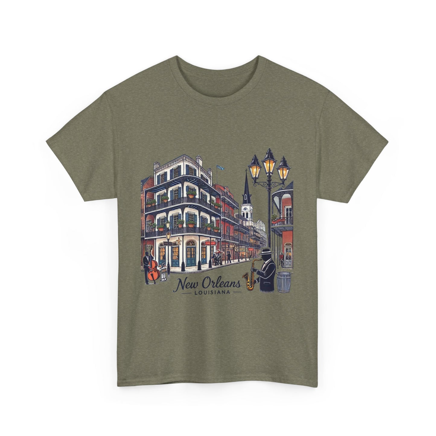 New Orleans Heavy Cotton Tee - Cityscape Design