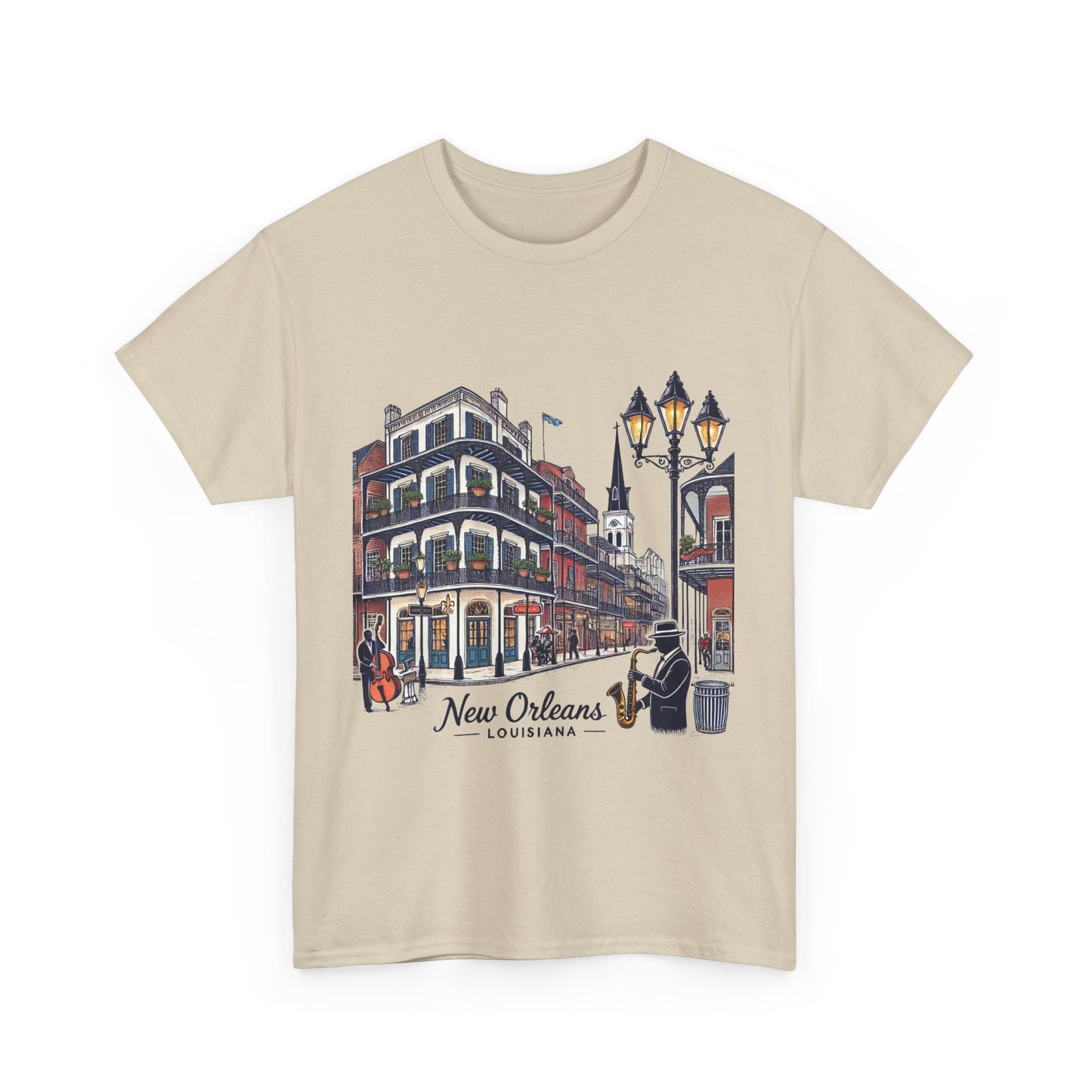 New Orleans Heavy Cotton Tee - Cityscape Design