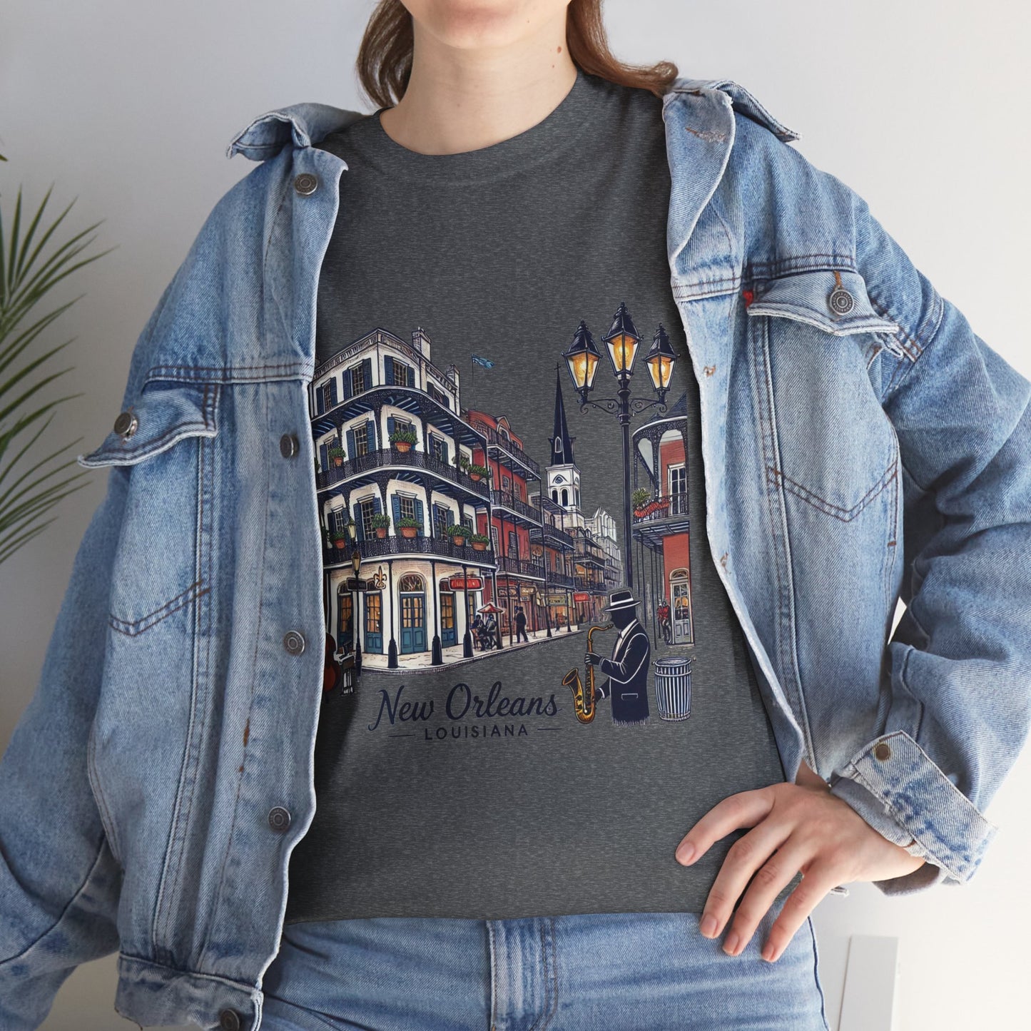 New Orleans Heavy Cotton Tee - Cityscape Design