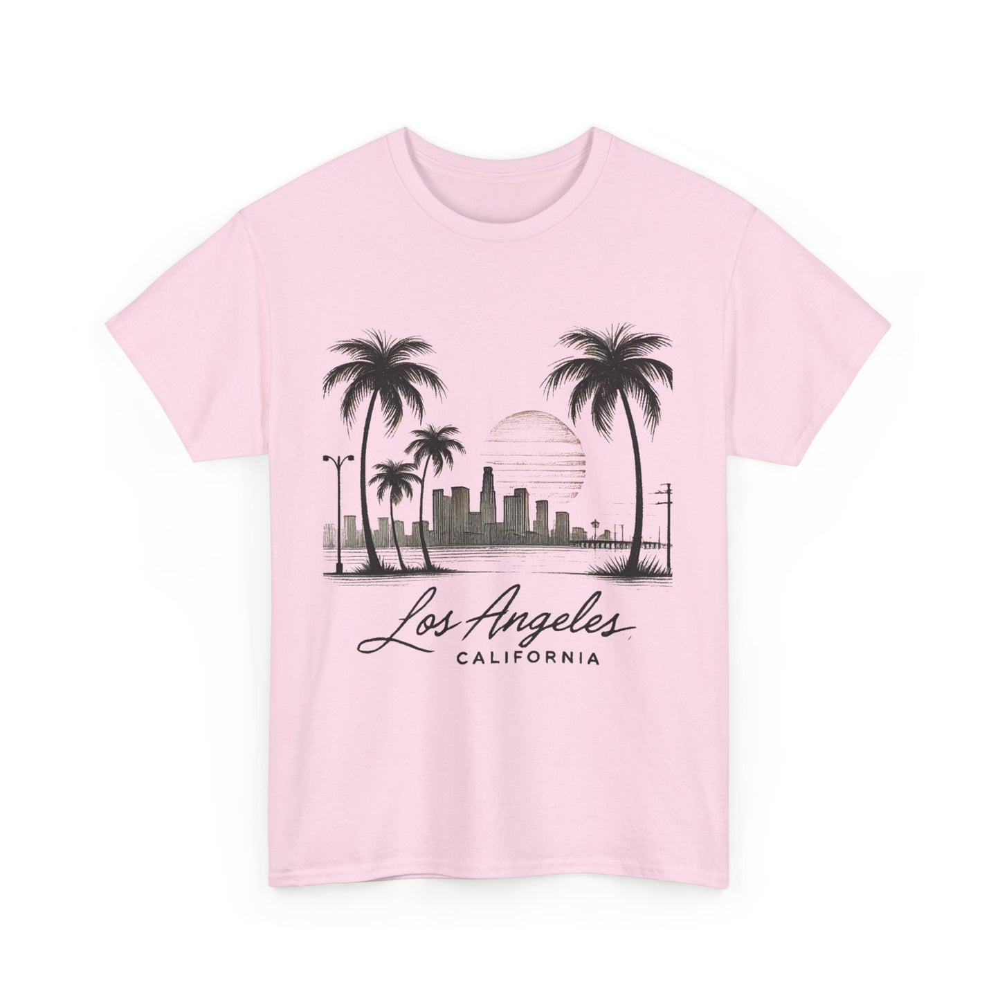 Los Angeles Sunset Unisex Heavy Cotton Tee - Perfect for California Dreamers
