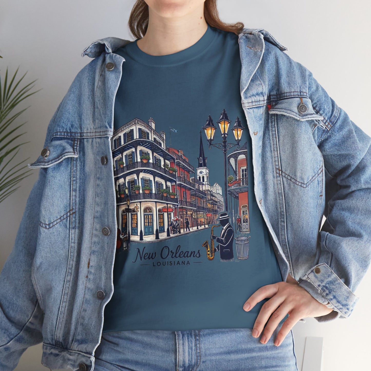 New Orleans Heavy Cotton Tee - Cityscape Design