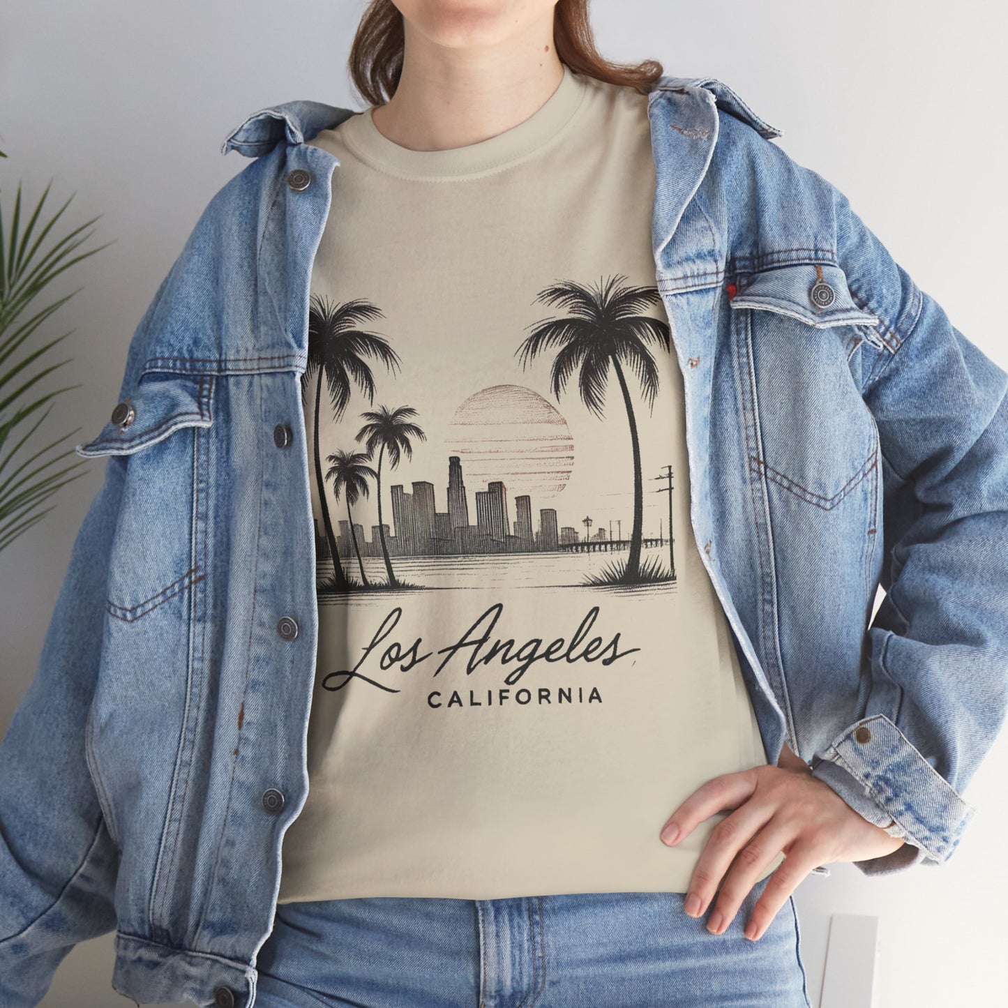 Los Angeles Sunset Unisex Heavy Cotton Tee - Perfect for California Dreamers