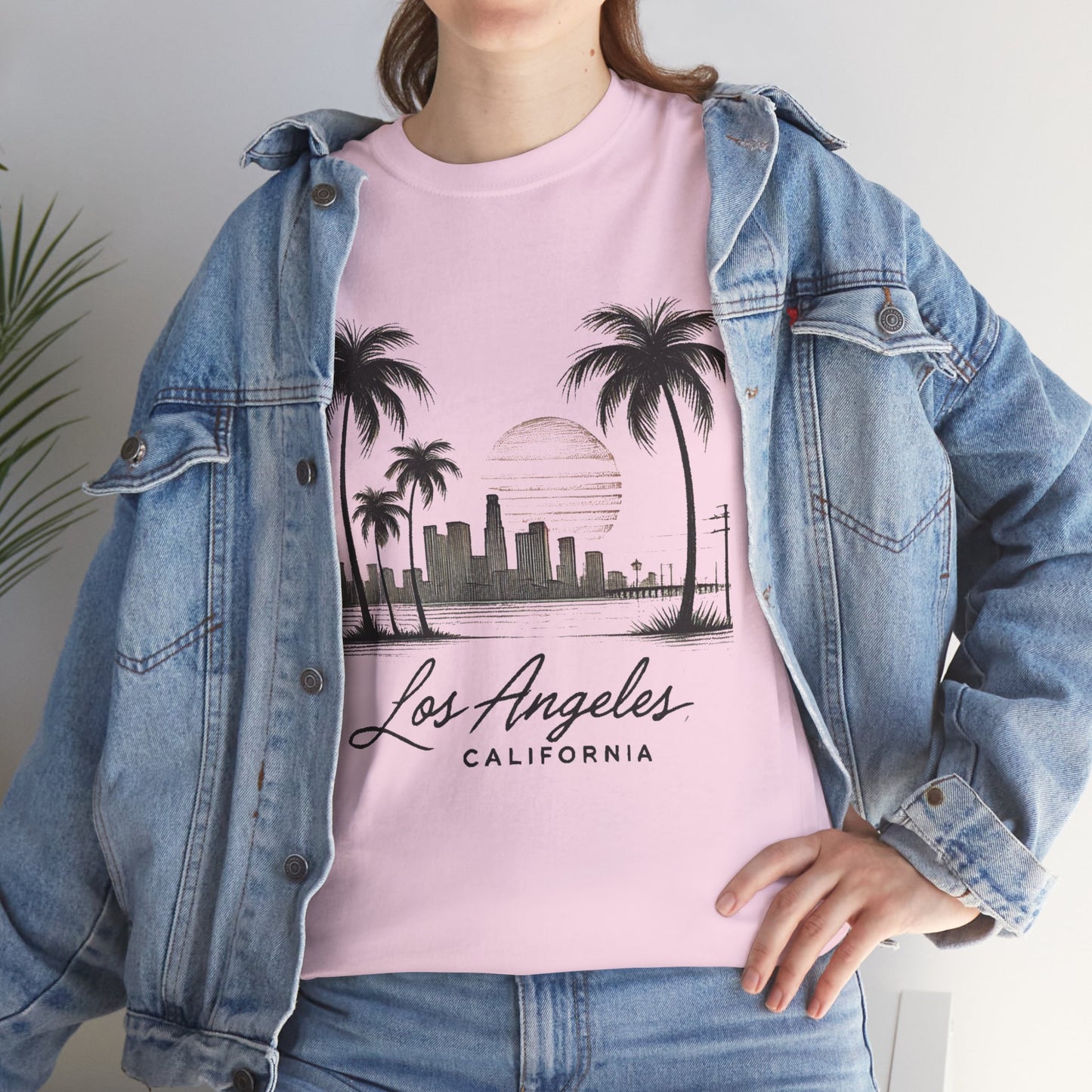 Los Angeles Sunset Unisex Heavy Cotton Tee - Perfect for California Dreamers