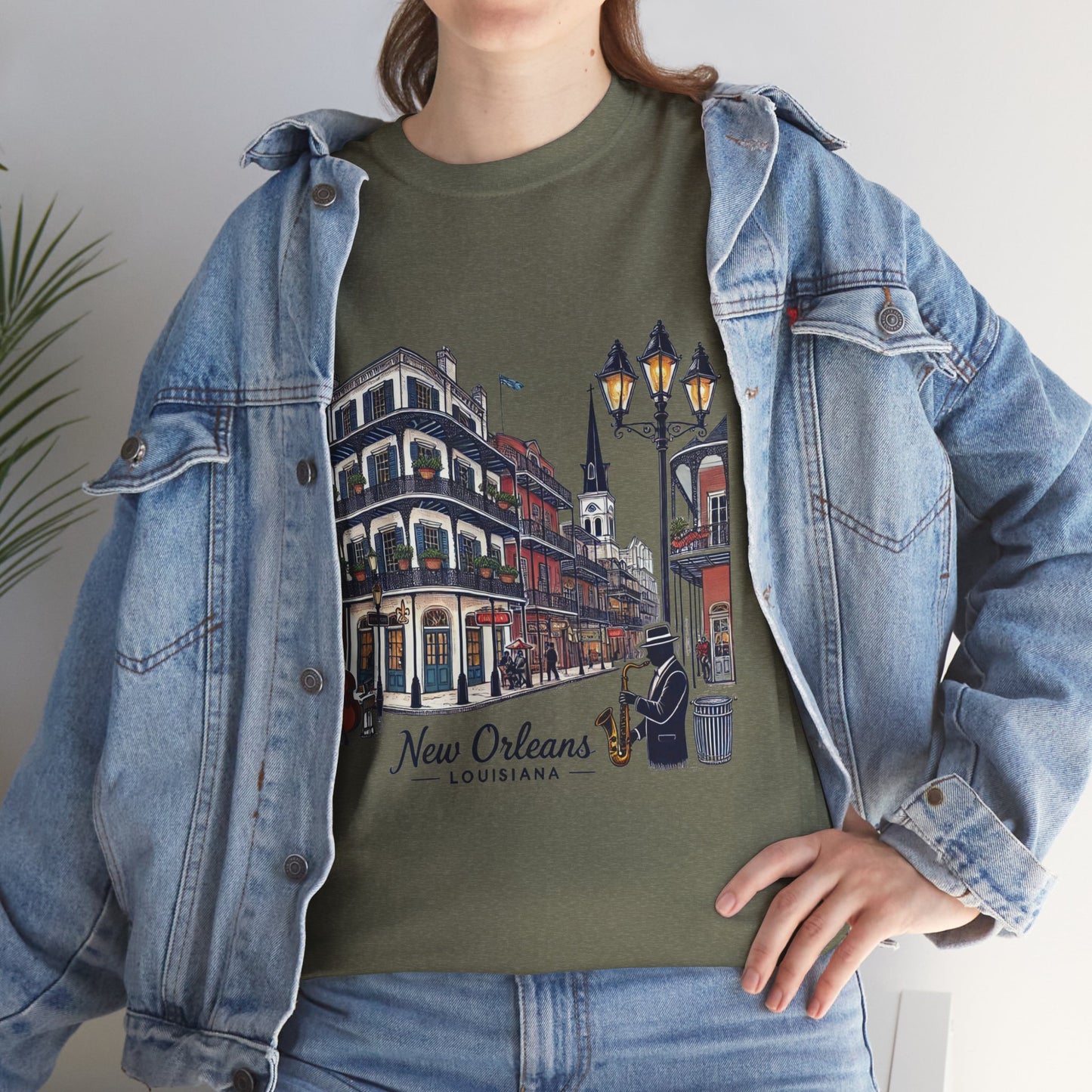 New Orleans Heavy Cotton Tee - Cityscape Design