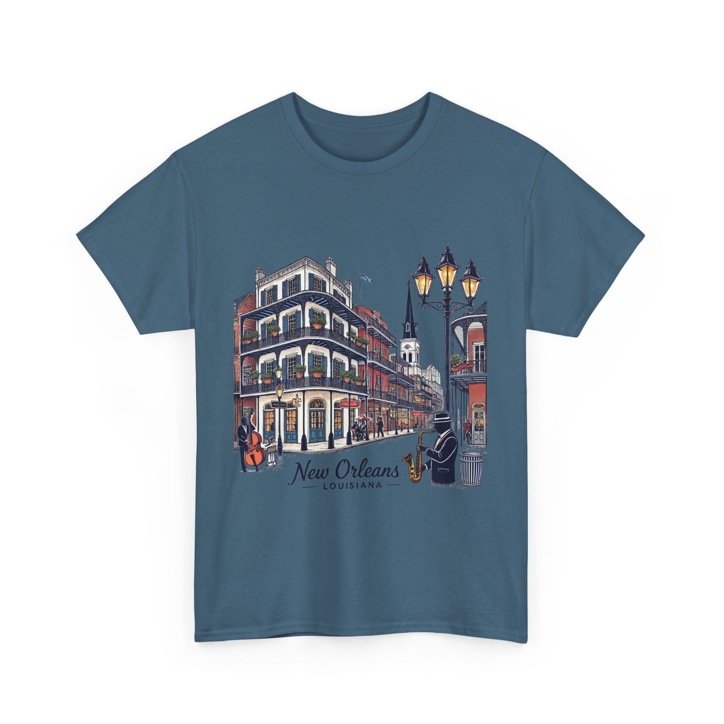 New Orleans Heavy Cotton Tee - Cityscape Design