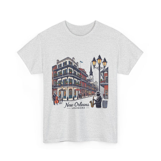 New Orleans Heavy Cotton Tee - Cityscape Design