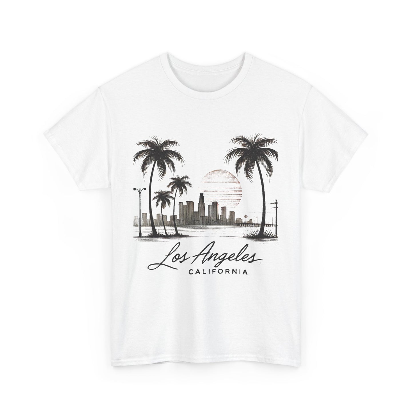 Los Angeles Sunset Unisex Heavy Cotton Tee - Perfect for California Dreamers